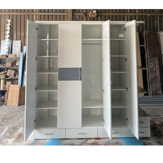 Tủ Quần Áo Gỗ Công Nghiệp Phối Màu Hiện Đại
