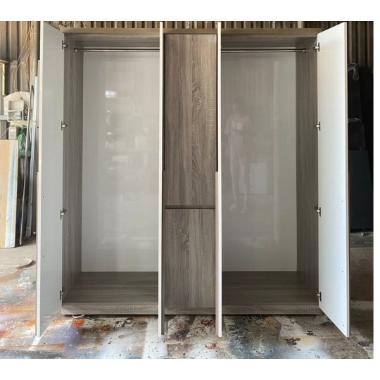 Tủ Quần Áo Gỗ Công Nghiệp Phối Màu Gỗ Hiện Đại