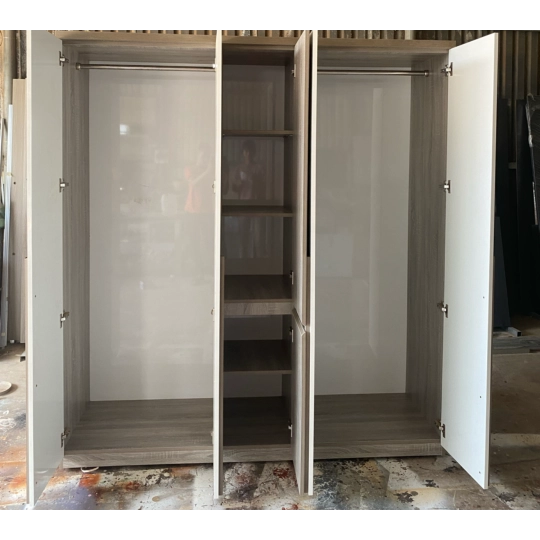Tủ Quần Áo Gỗ Công Nghiệp Phối Màu Gỗ Hiện Đại