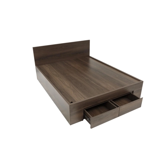Giường Ngủ Gỗ Công Nghiệp Phủ Melamine Có Ngăn Kéo Đuôi Giường