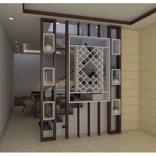 Vách Ngăn Cầu Thang Gỗ Công Nghiệp MDF Cao Cấp