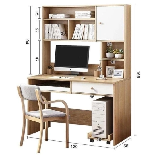 Bàn Làm Việc  Sang Trọng Hiện Đại Màu Gỗ BLV001