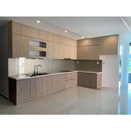 Tủ Bếp Gỗ Công Nghiệp MDF Chữ L Đẹp