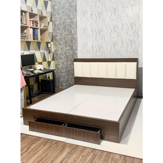 Giường Ngủ Gỗ MDF Có Nệm Và Ngăn Kéo Tiện Lợi