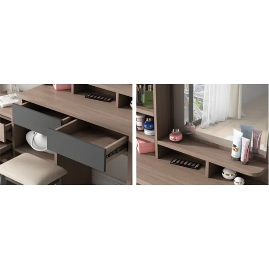 Bàn Trang Điểm Hiện Đại Màu Nâu Cao Cấp- TĐ004