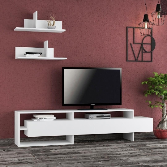 Kệ Tivi Thiết Kế Phong Cách Hiện Đại Màu Trắng - TK006