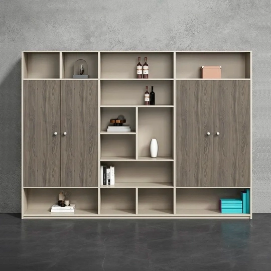 Kệ Sách Gỗ Công Nghiệp MDF Màu Xám Vân Gỗ Sang Trọng